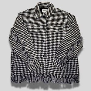 SHERO Black and White Houndstooth-patterned Jacket size S NWT
